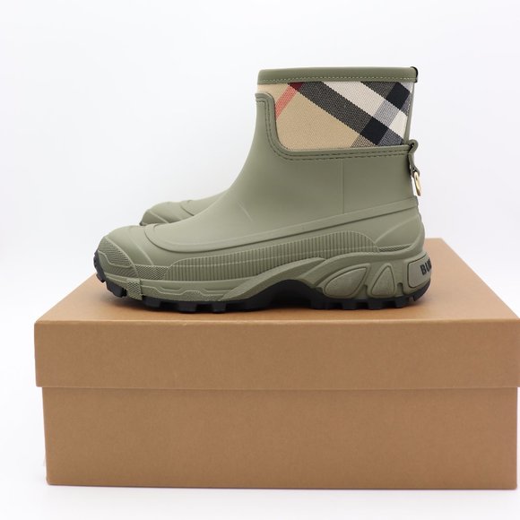 NIB Burberry Ryan House Check Panel Rain Boots - Picture 3 of 7